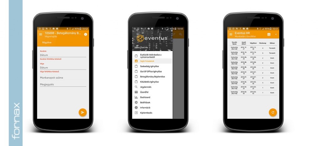 Fornax presents the Eventus HR module - HR administration anywhere anytime on all three mobile platforms